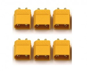 XT30 Steckergehäuse für Akku inkl. Kontakte, 6 Stk/Pckg