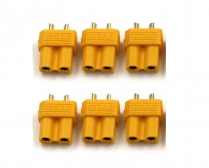 XT30 Buchsengehäuse für Akku inkl. Kontakte, 6 Stk/Pckg