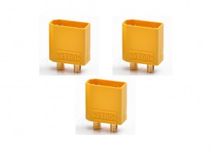 XT90 Steckergehäuse, 4,5mm vergoldet, 3 Stk/Pckg