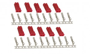 JST/BEC Kupplung inkl. Kontakte, 10 Stk/Pckg