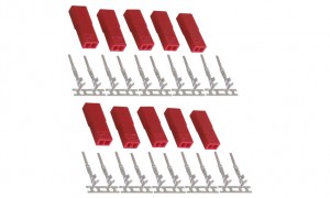 JST/BEC Stecker inkl. Kontakte, 10 Stk/Pckg