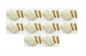 AMP Buchse, inkl. weibliche Kontakte, 10 Stk/Pckg